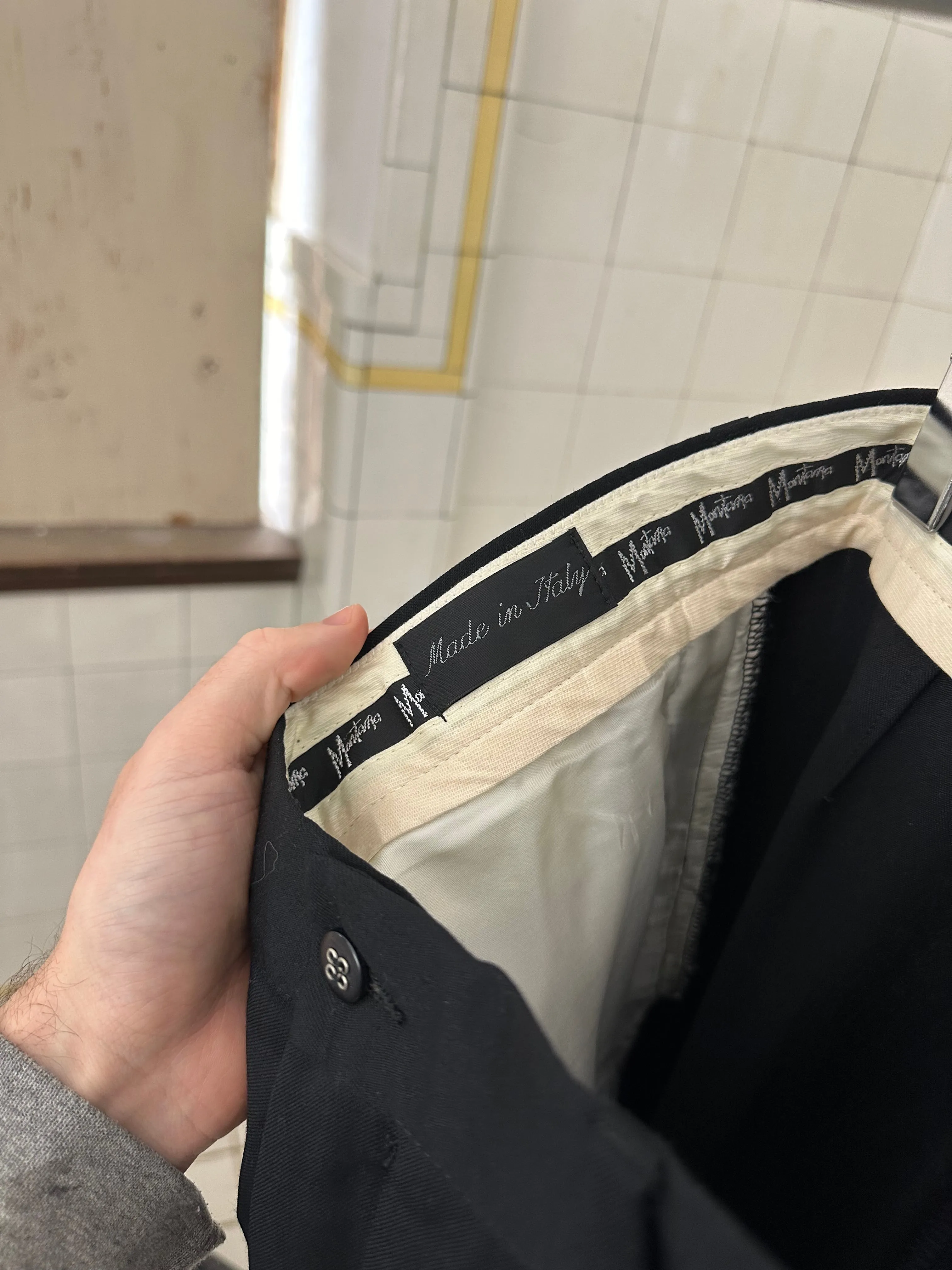 1980s Claude Montana Black Trousers with Zipper Detailing - Size M