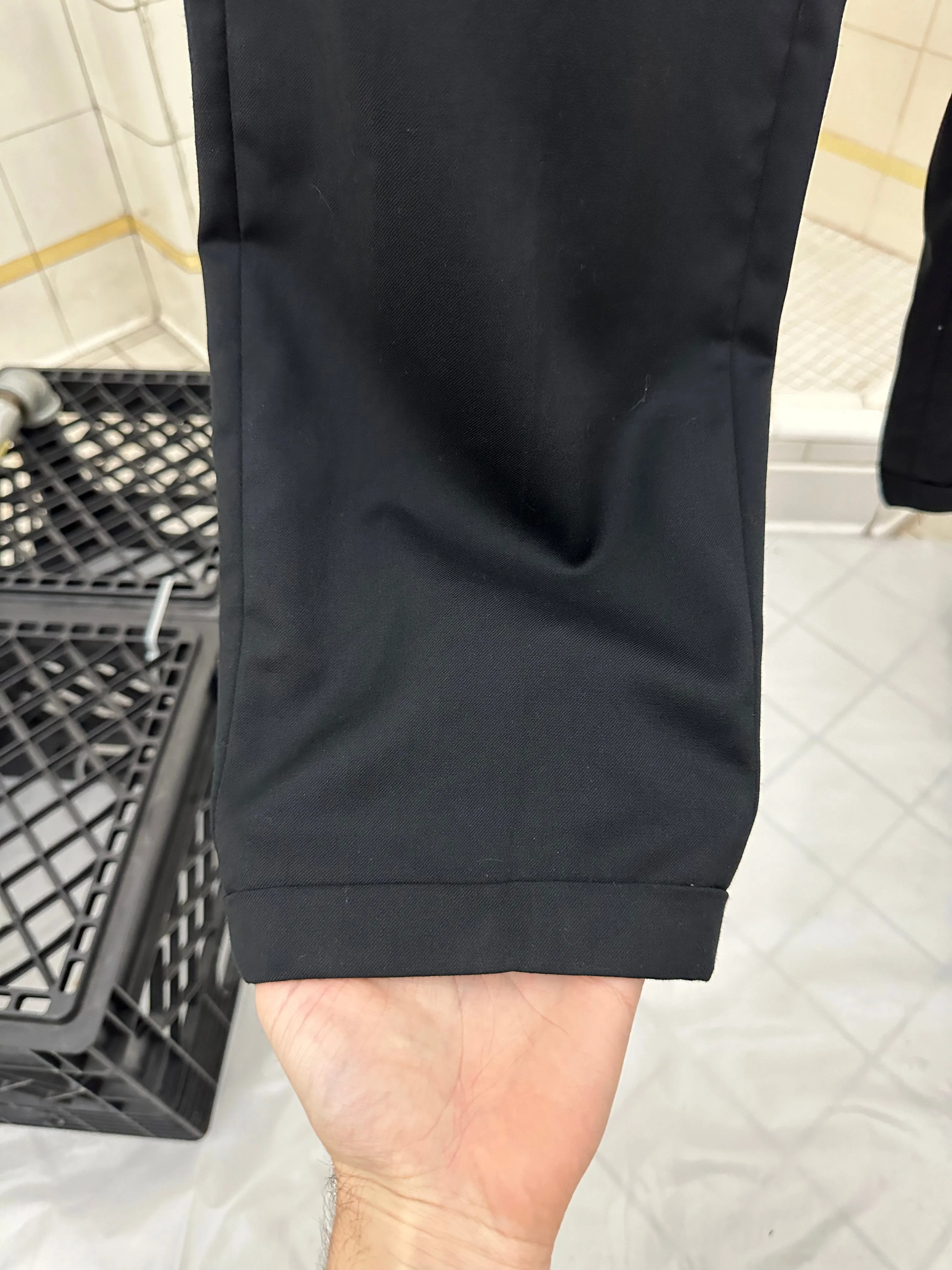 1980s Claude Montana Black Trousers with Zipper Detailing - Size M