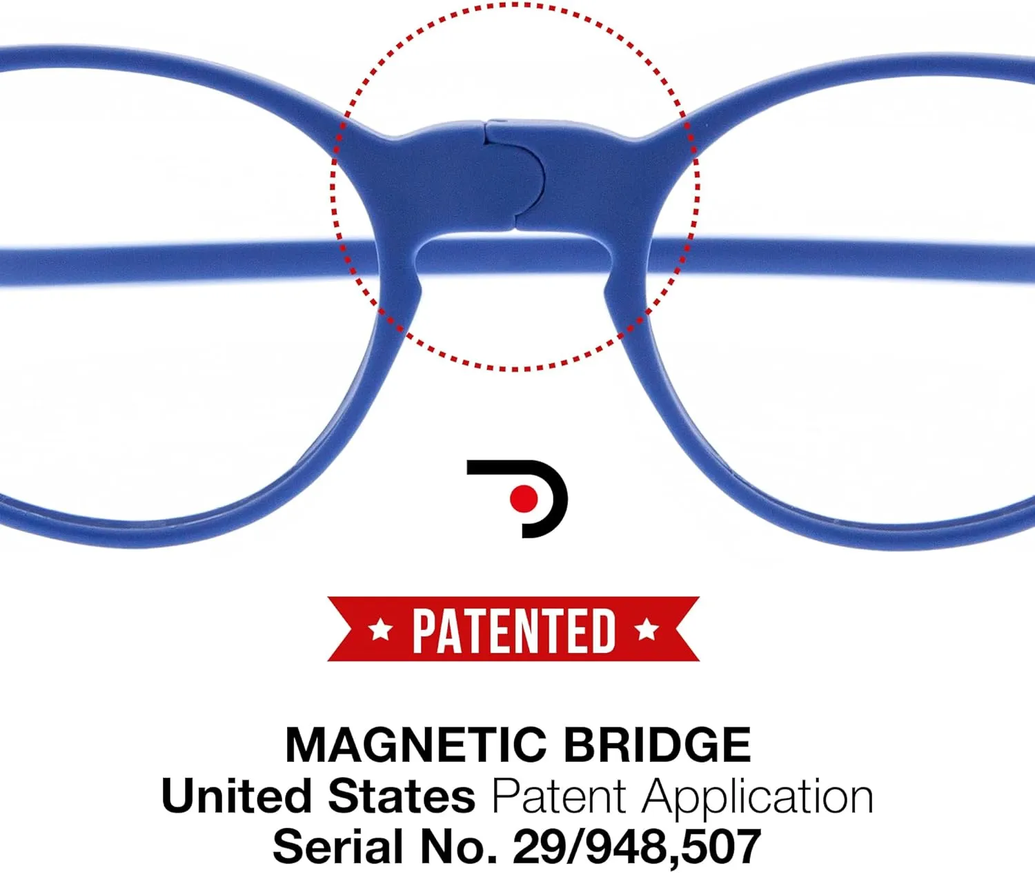 Blue Light Blocking Magnetic Reading Glasses for Men and Women. Rubber Touch Flexible Temples and Anti Glare Lenses.