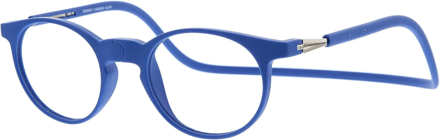 Blue Light Blocking Magnetic Reading Glasses for Men and Women. Rubber Touch Flexible Temples and Anti Glare Lenses.