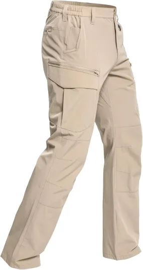 CARWORNIC Men's Quick Dry Tactical Hiking Pants Flex Water Resistant Lightweight Outdoor Fishing Cargo Work Pants 9 Pockets