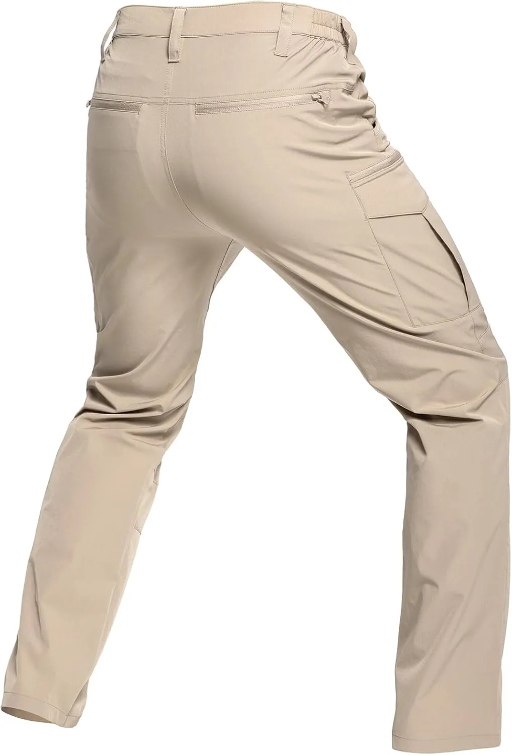 CARWORNIC Men's Quick Dry Tactical Hiking Pants Flex Water Resistant Lightweight Outdoor Fishing Cargo Work Pants 9 Pockets