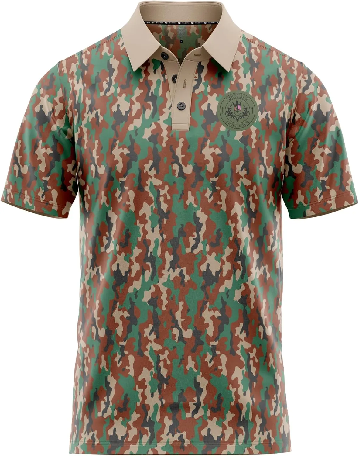 Crude Funny Golf Polo Shirts - Men UPF Dry Fit Performance Moisture Wicking Hawaiian Quick Dry Stretch Disc Small - 4XL 5XL
