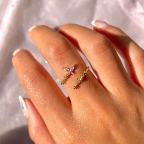 Fairy Butterfly Flower Adjust Rings