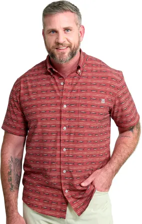HUK Kona Solid Short Sleeve Fishing Button Down Shirt for Men