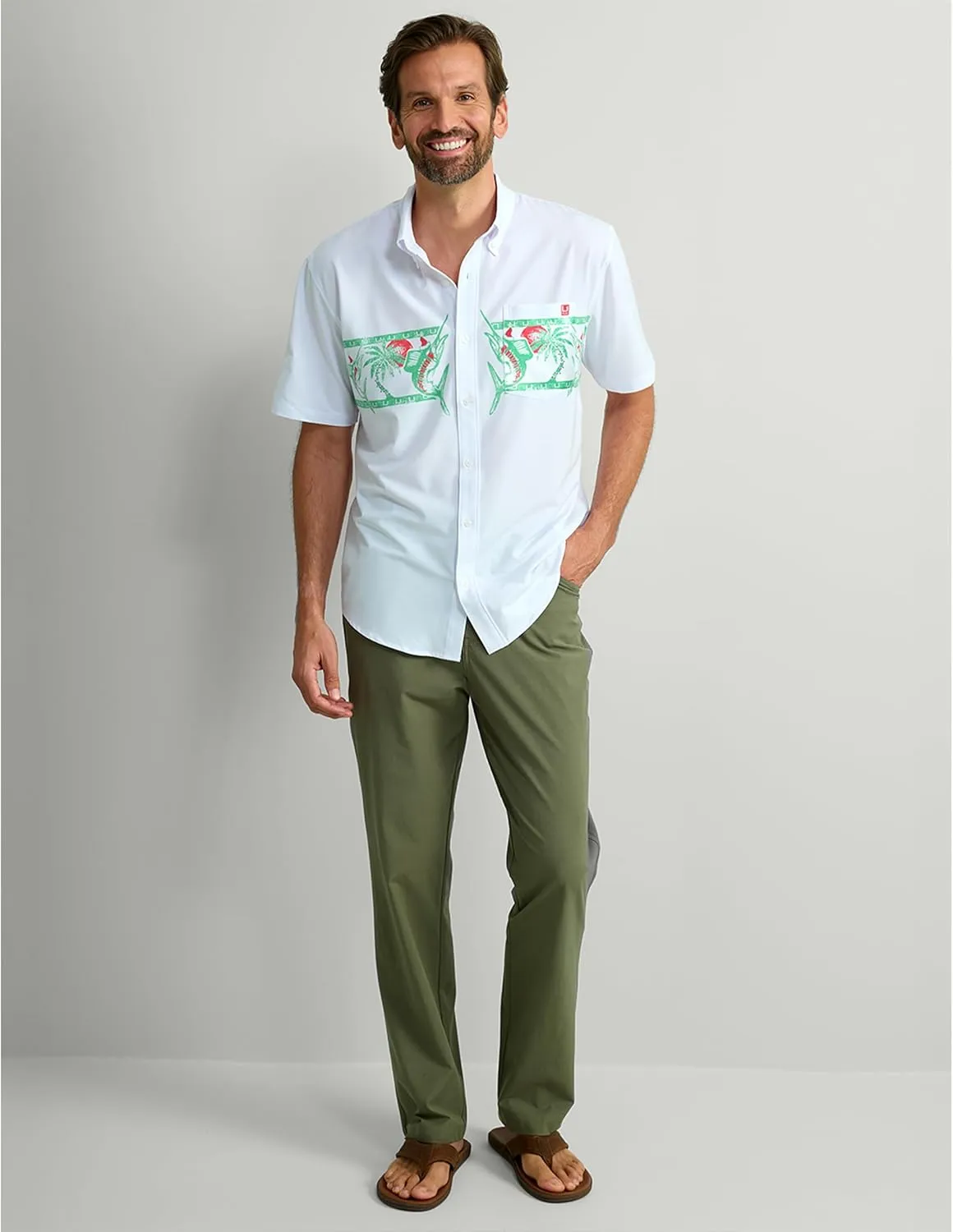 HUK Men's Kona Short Sleeve Fishing Button Down Shirt