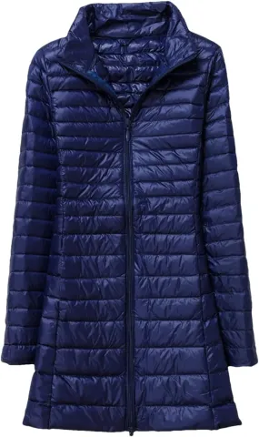 JNKIHAPOT Women Winter Puffer Coat Ultra Light Slim Duck Down Jackets Female Long Down Parkas Portable Warm Outerwear