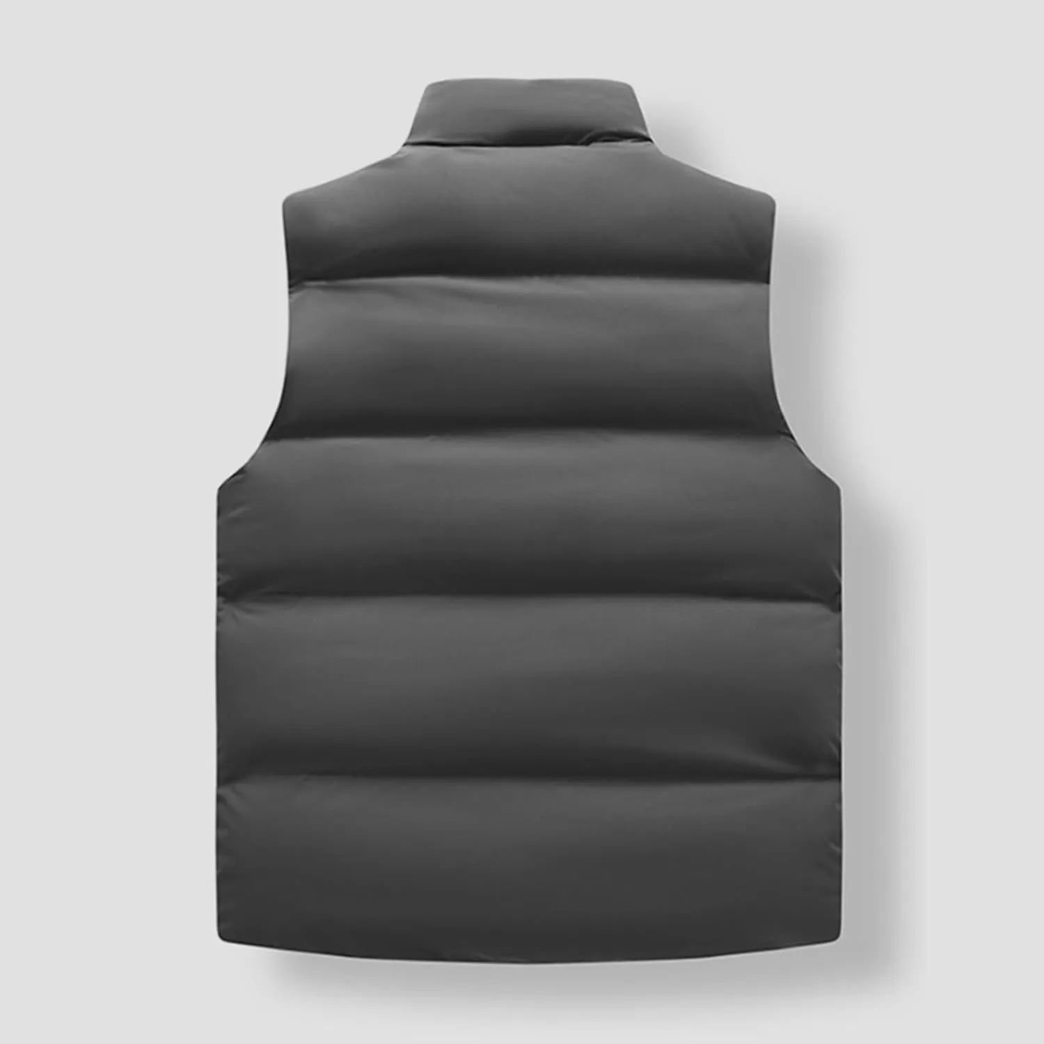 Men's Puffer Vest Lightweight Stand Collar Solid Sleeveless Down Coats Casual Packable Padded Winter Warm Outerwear