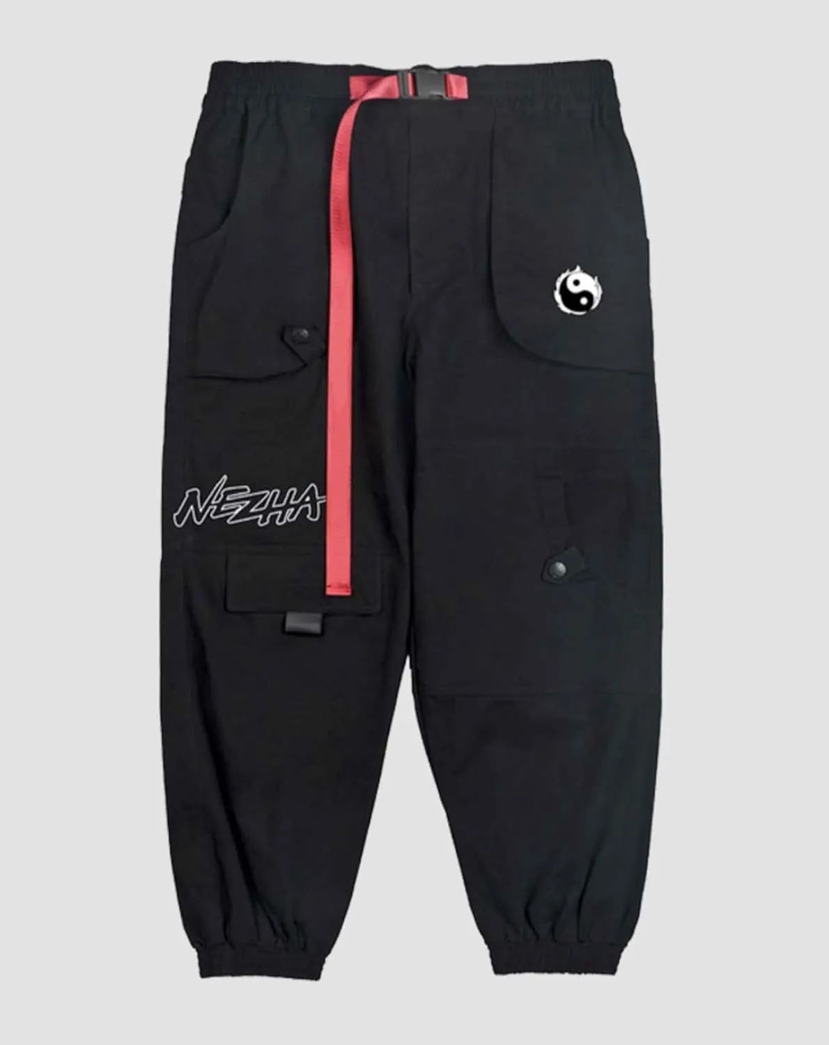 Niepce Inc Japanese Streetwear Cargo Pants for Men with Straps