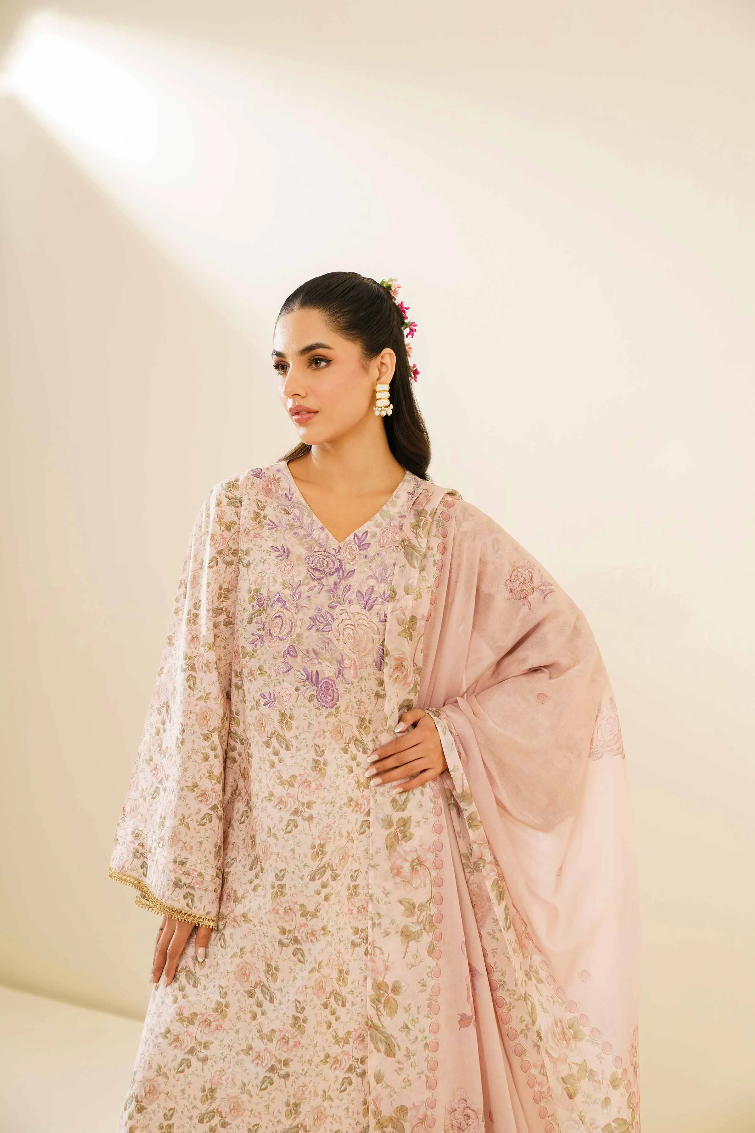 Nishat Linen Spring/Summer Lawn – 3 Piece - Printed Embroidered Suit - 42401698