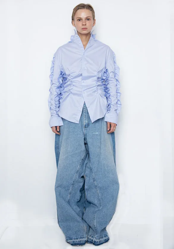 PROTOTYPES PT2LL01SH01-US OUTLINE SHIRT LIGHT BLUE
