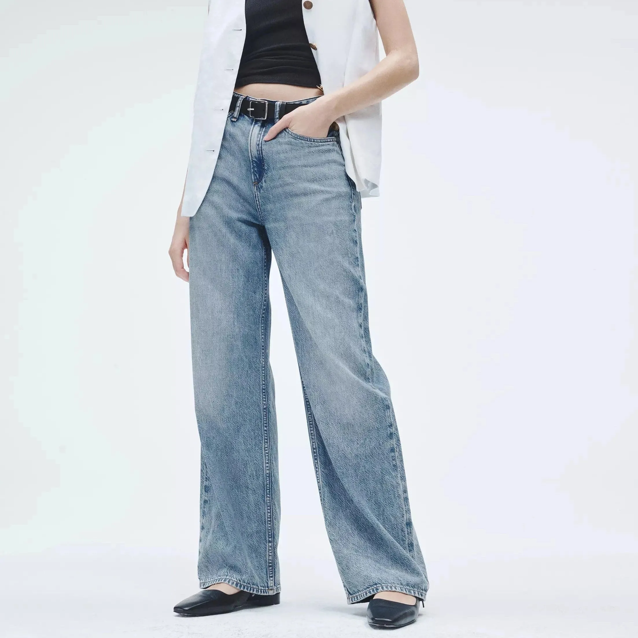 Rag & Bone Featherweight Logan Wide-Leg - Audrey