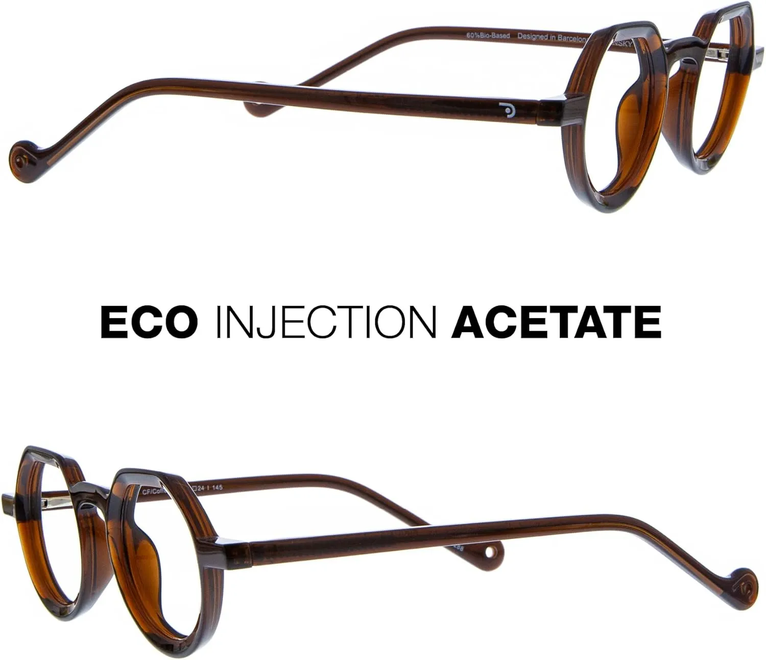 Reading Glasses Blue Light Blocking Unisex Readers. Acetate Frames, Flexible Temples and Anti-Reflective Lenses - Coffee  3.0 - DIGRECCO