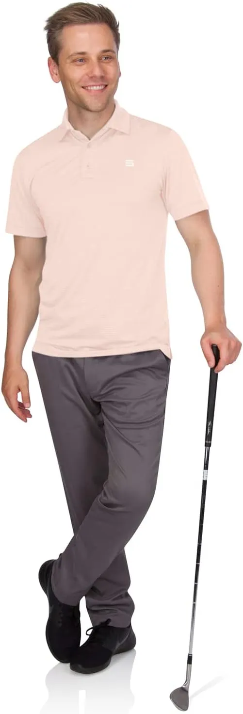 Three Sixty Six Golf Shirts for Men - Men’s Quick Dry Polo Shirt - 4-Way Stretch & UPF 50