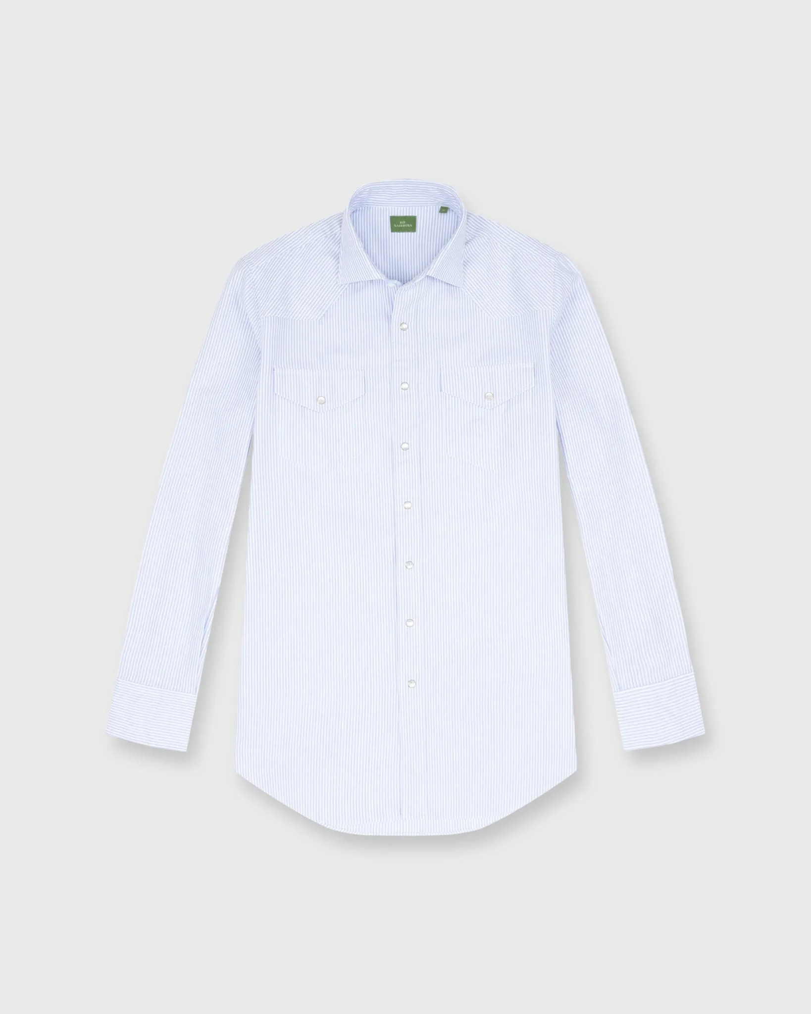 Western Work Shirt in Blue/White University Stripe Oxford
